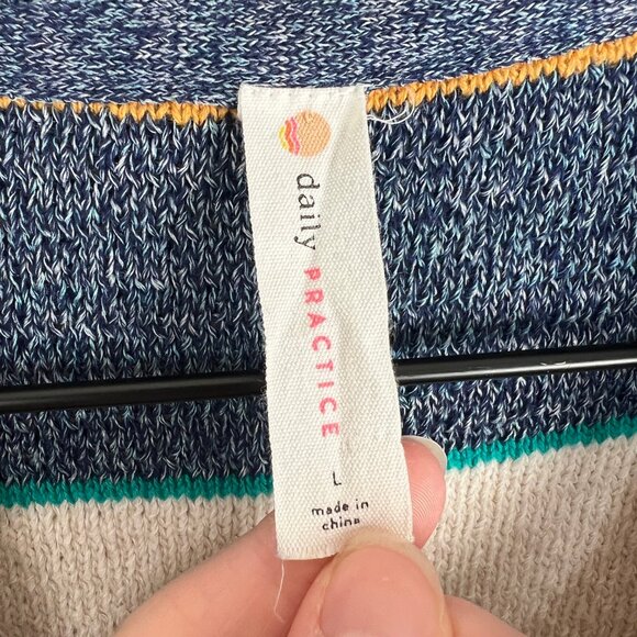 Anthropologie Knit Polo Top Nautical Boho Coastal Cowgirl Oversized Relaxed Fit - Picture 6 of 10